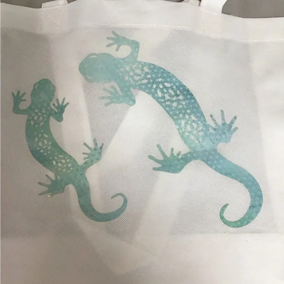 White and Blue Tote Bag - Picture 3 of 4